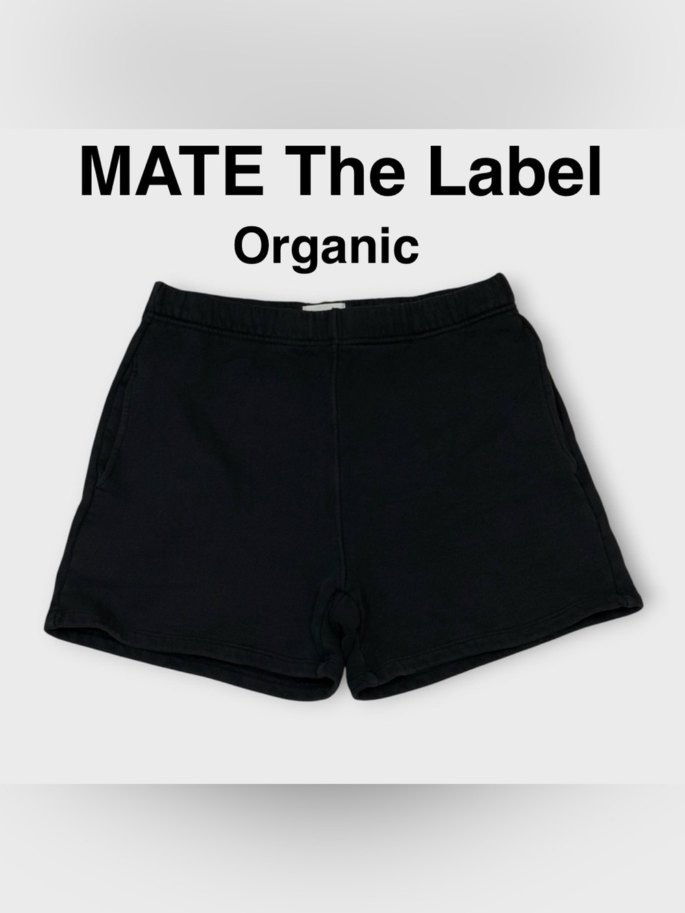 MATE the Label Black Organic Cotton Shorts NWT